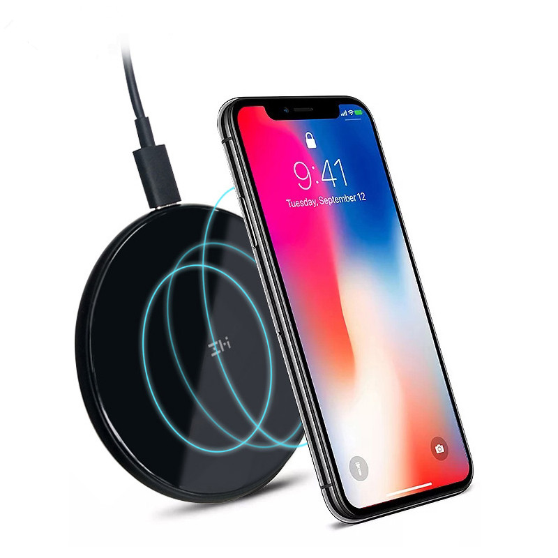 

ZMI WTX10 2.5D Glass Surface 10W QI Wireless Charger for iphone X /8/8p for Samsung Note8 S9/S9