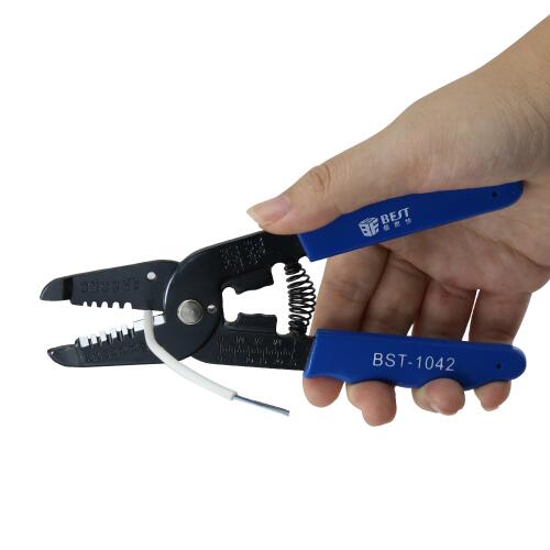 

BEST BST-1042 Portable Wire Stripper Pliers Crimper Cable Stripping Crimping Cutter Hand Tool With Manganese Steel For Electrical
