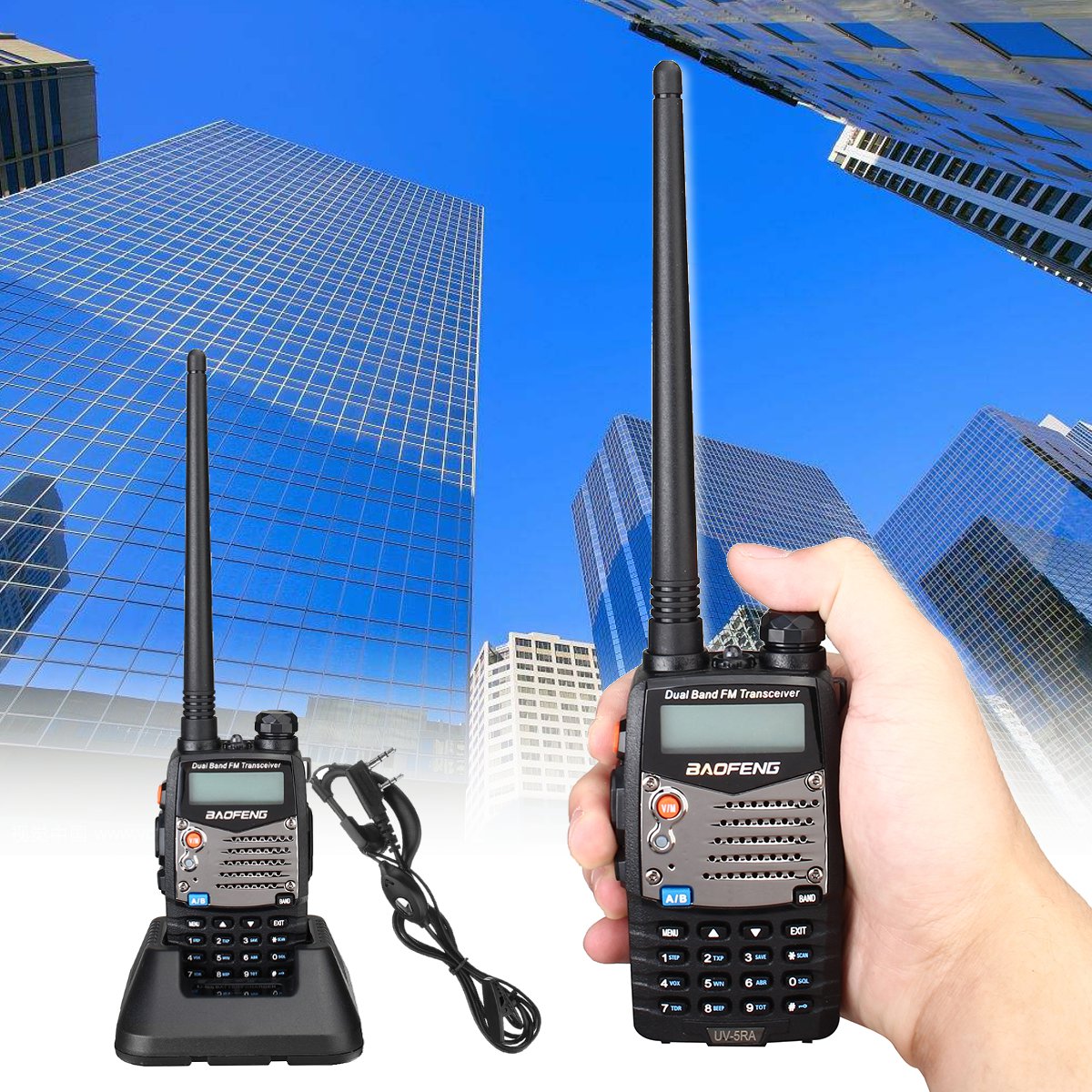

BAOFENG UV-5RA Handheld Walkie Talkie VHF/UHF 128CH Dual-Band CTCSS FM Ham Two Way Radio