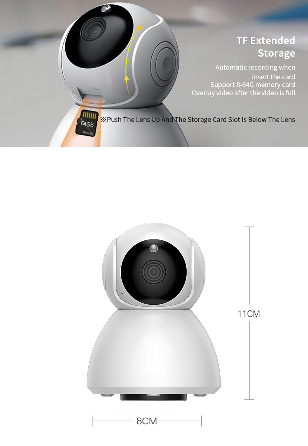 Xiaovv Q8 HD 1080P 360° Panoramic IP Camera Onvif Support Infrared Night Vision AI Mo-tion Detection Machine Panoramic Camera from xiaomi youpin 20