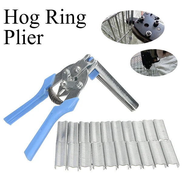 Poultry Pet Cage Clamp Hog Cage Pliers Wire Fencing Installation Clamp With 600 Clips