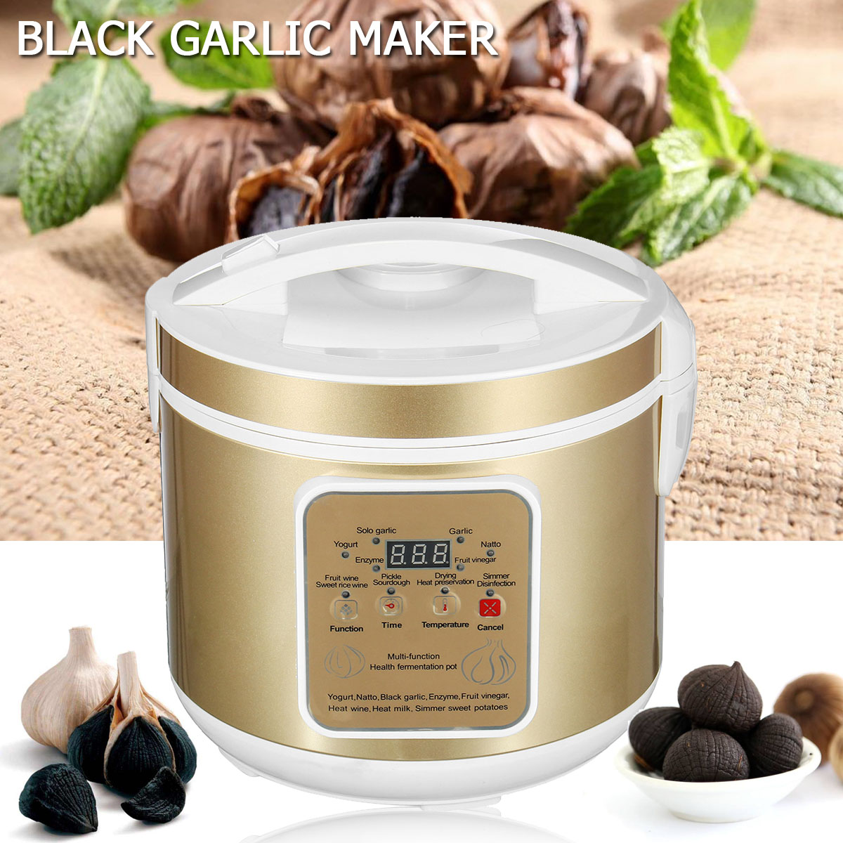 6L Large Capacity Automatic Black Garlic Fermenter Yoghurt Natto Maker Machine 15