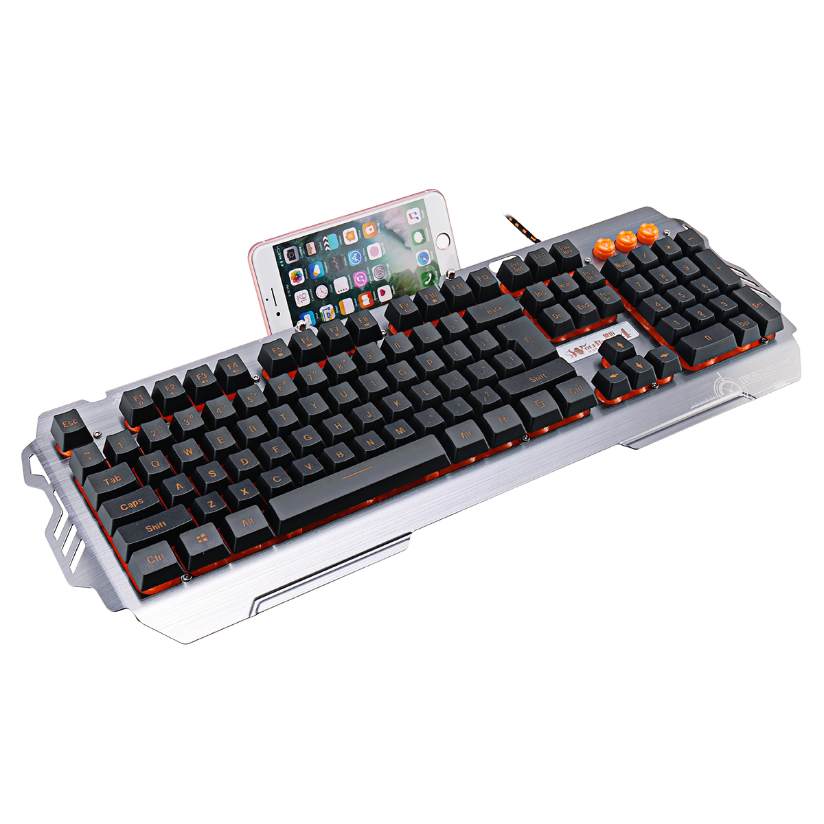 

PK-810 104 Keys USB Wired Orange Backlit Mechanical-Handfeel Gaming Keyboard