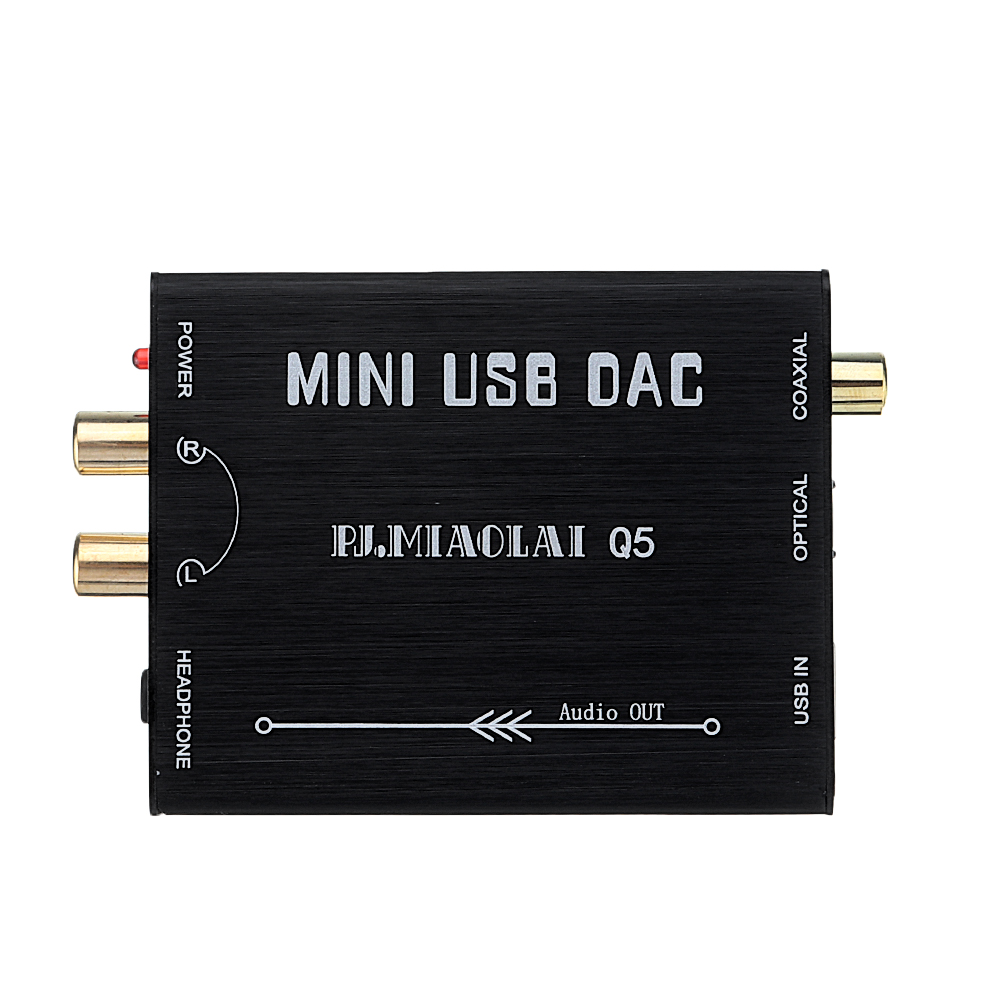

PJ.MIAOLAI Q5 PCM2704 Аудиодекодер USB-конвертер Аналоговый аудиопоток R / L и цифровой коаксиальный аудиосигнал ЦАП