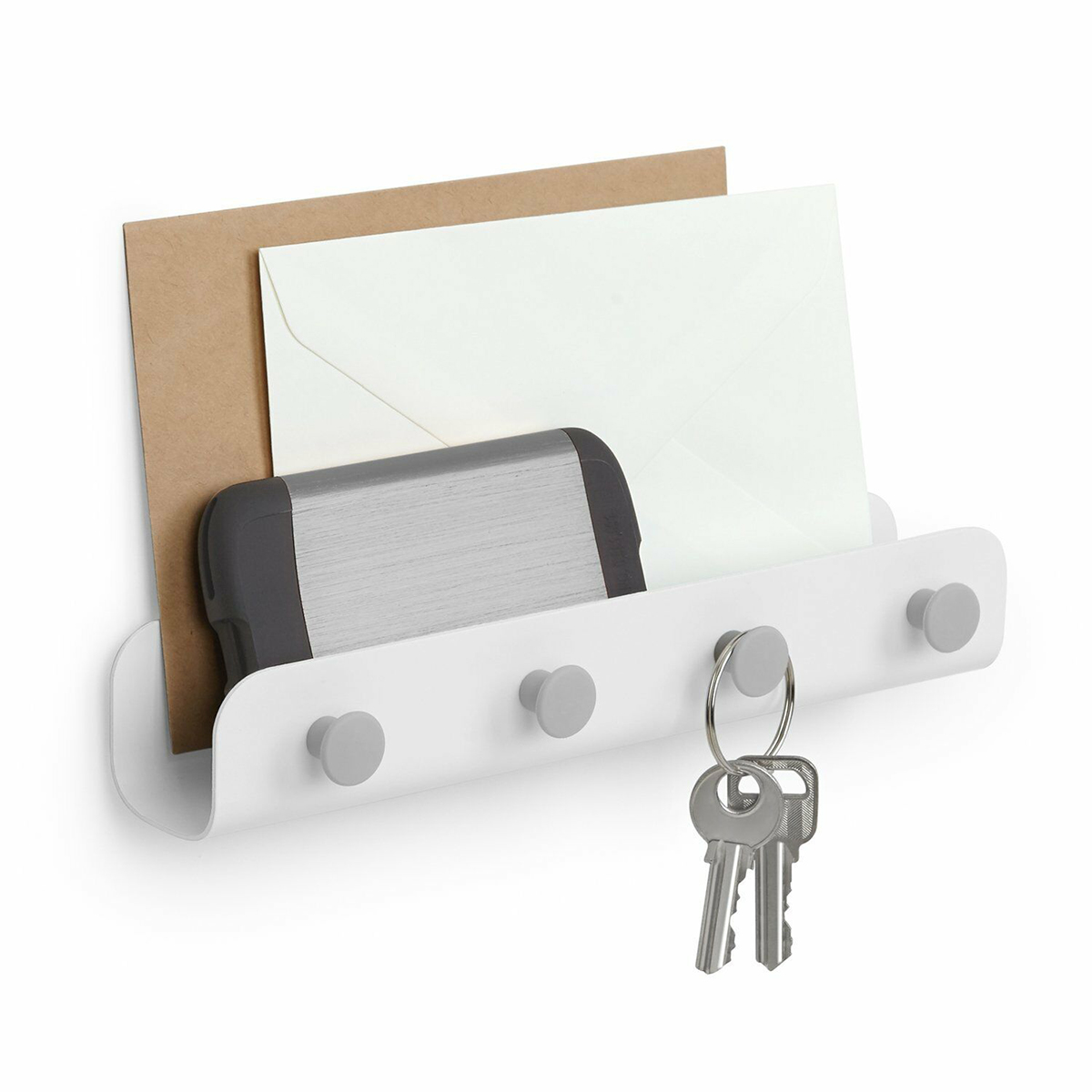 

Key Holder Rack Post Organizer Letter Box Mail Door Hanger Wall Mount Hooks Home