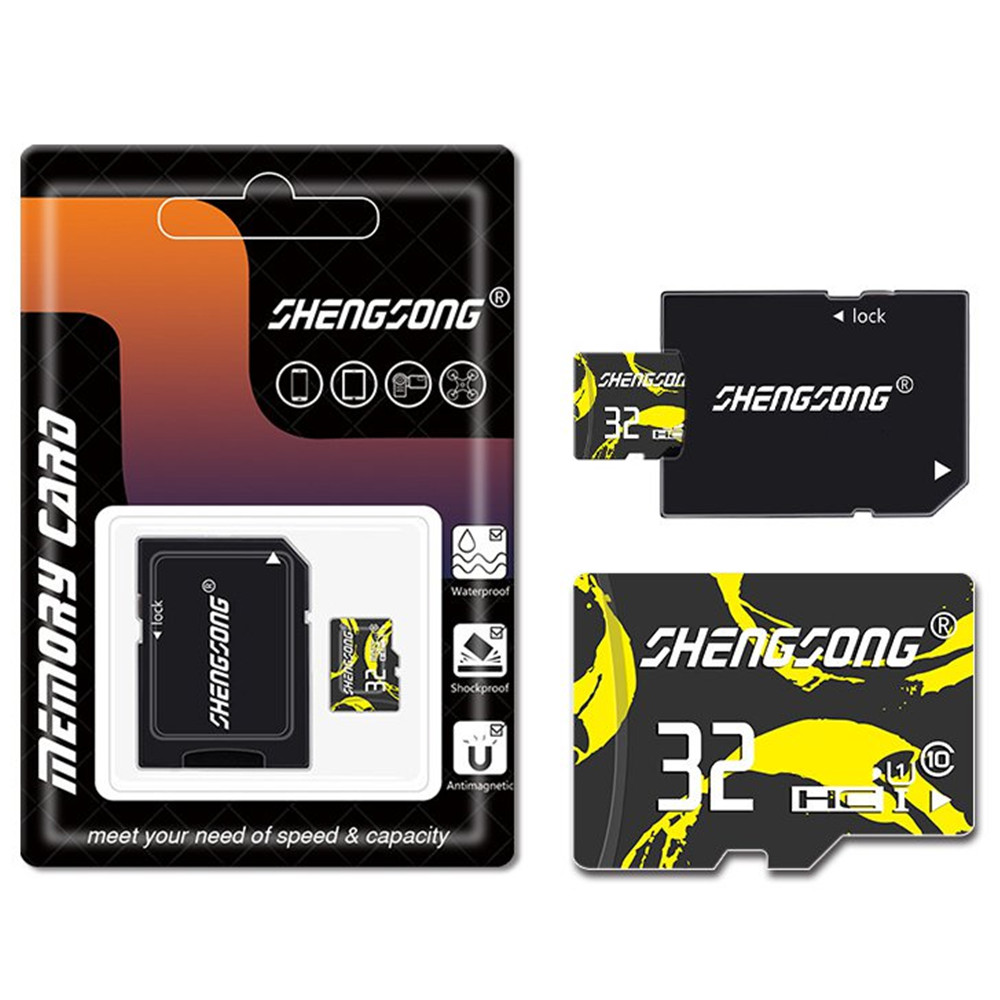 

Shengsong 32GB 64GB Class 10 Карта памяти для хранения TF карта с адаптером для мобильного телефона GPS MP4