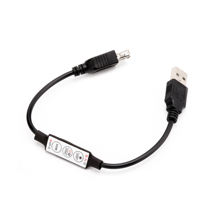 

DC5V Mini USB LED Controller Dimmer Remote Control for 5050 3528 Single Color Strip Light