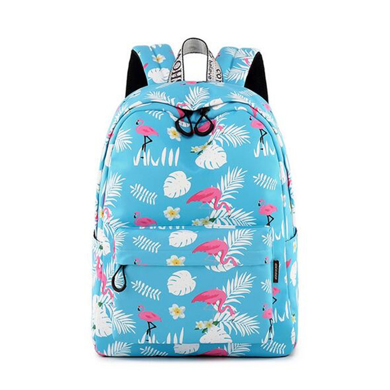 

14inch 15.6inch Women Girl Flamingo School Bag Backpack Outdoor Travel Laptop Rucksack Handbag