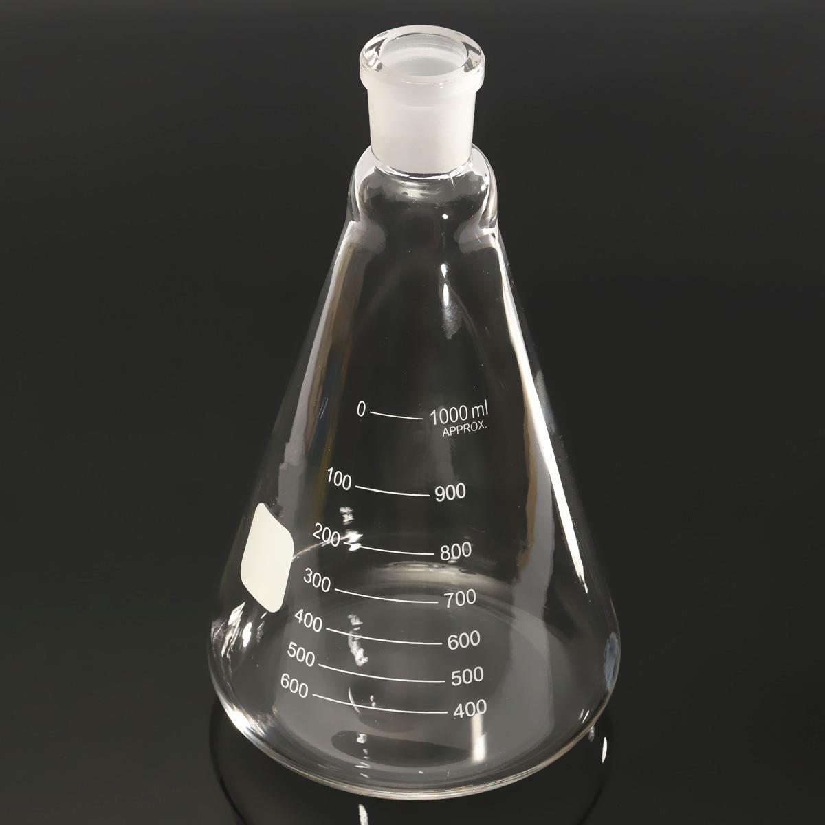 

1000mL 24/40 Glass Erlenmeyer Flask Graduated Chemistry Ground Joint Conical Bottle Laboratory Glassware