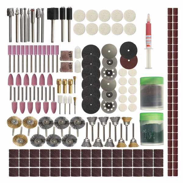 

217pcs Rotary Tool Accessory Set Electric Grinding Mill Accessories for Grinding Sanding Polishing