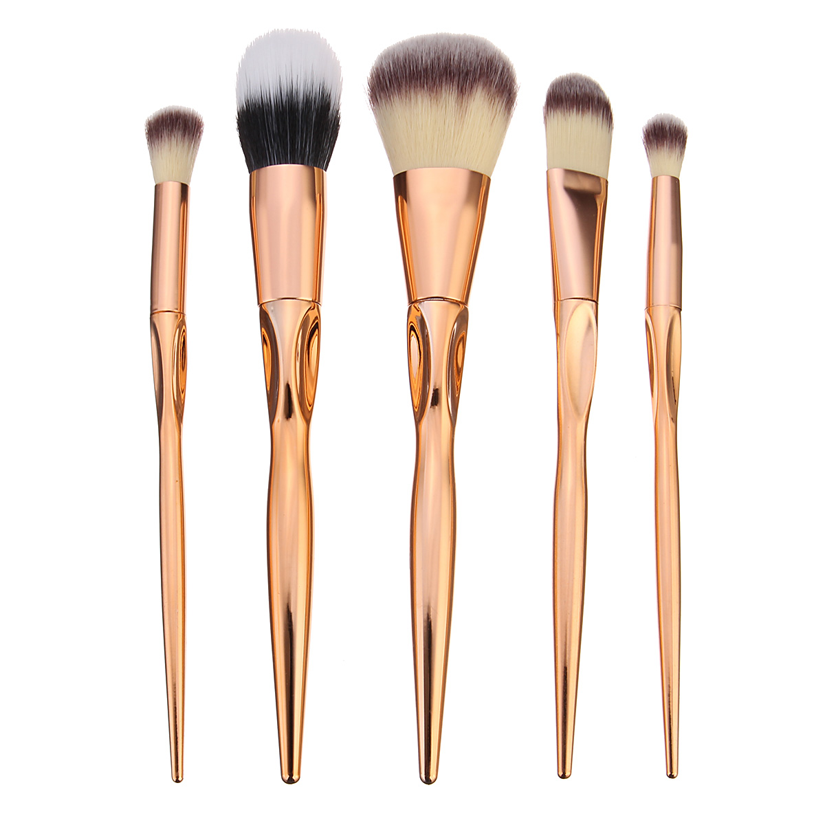 

5pcs мягкие кисти для макияжа Набор Kit Golden косметика инструменты тени для век губ Blending Blush Brush
