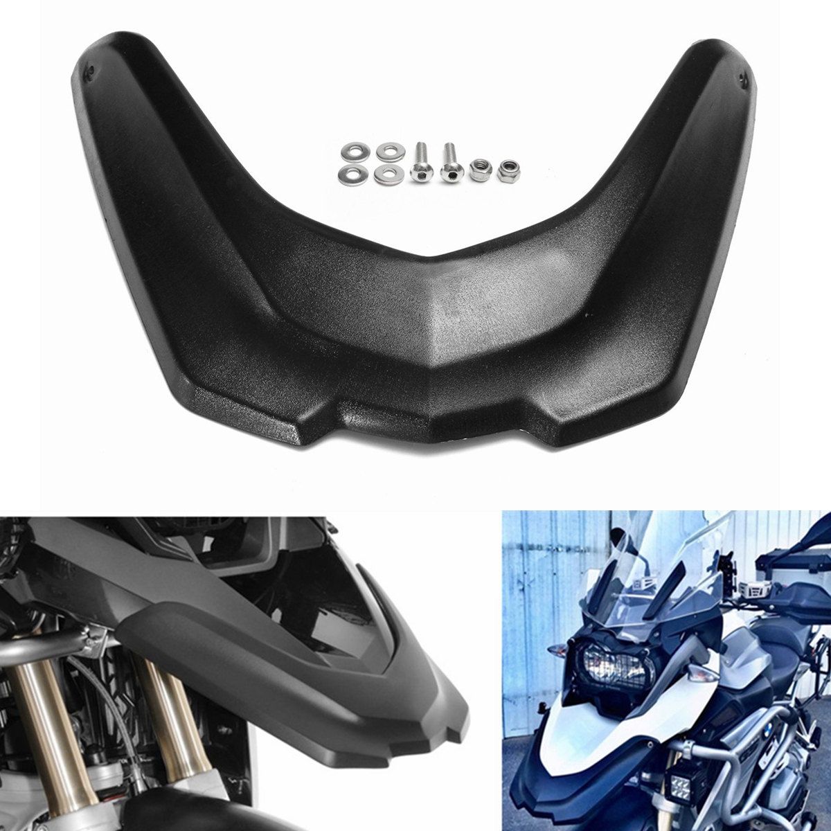 

Motorcycle Front Mudguard Beak Extension Extender Wheel Cover Cowl For BMW R1200GS LC 13-16