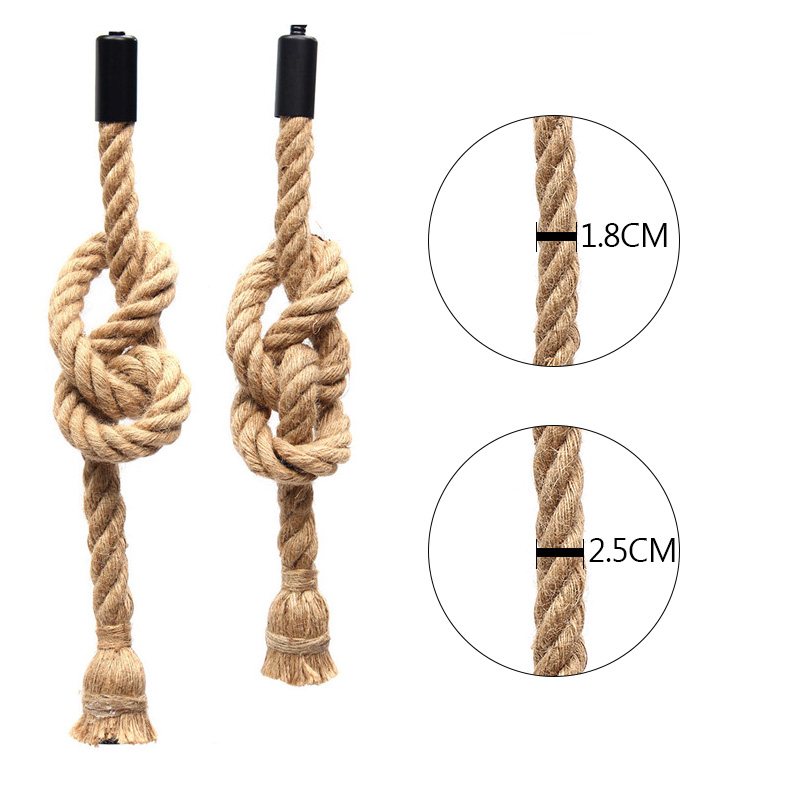 Find E27 Three Heads Industrial Pendant Lamp Holder Retro Vintage Edison Hemp Rope Ceiling Light AC110 220V for Sale on Gipsybee.com with cryptocurrencies