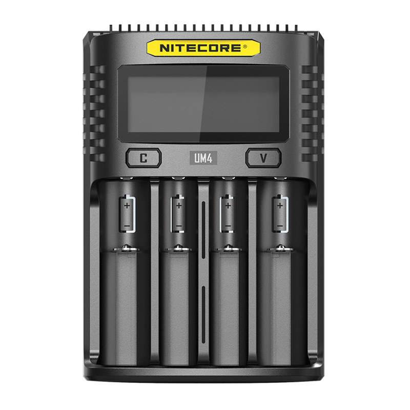 

NITECORE UM4 LCD Screen Display Lithium Battery Charger 4-Slots USB Charging Smart Rapid Battery Charger