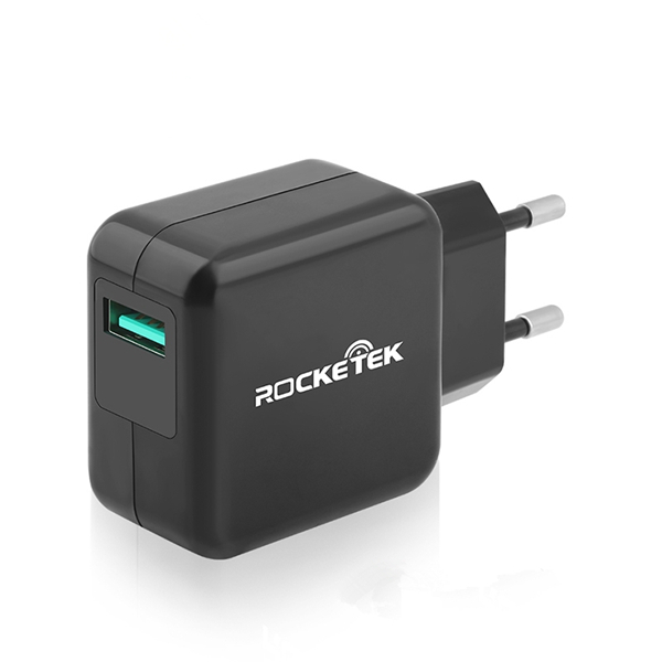 

Rocketek QC3.0 Fast Travel Wall USB Charger EU Plug For Oneplus 6 Mi8 Pocophone f1 S9 Note 9
