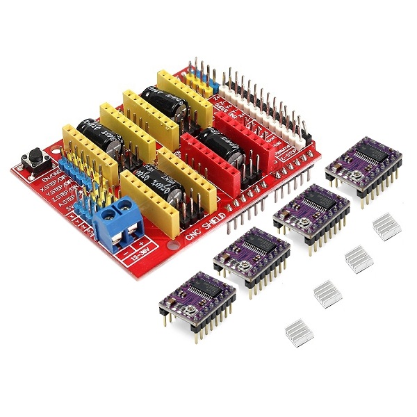 CNC Shield + 4 X DRV8825 Driver Kit For Arduino 3D Printer 10