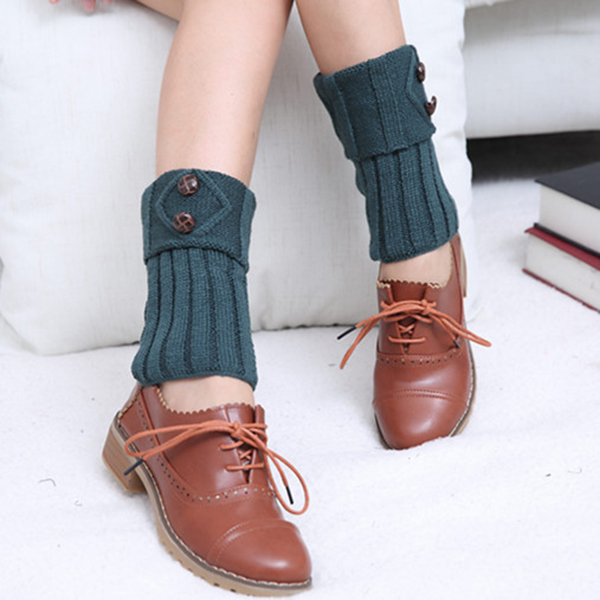 

Women's Button Knitting Boot cuff Crochet Toppers Socks Leg Warmers For Boot Socks