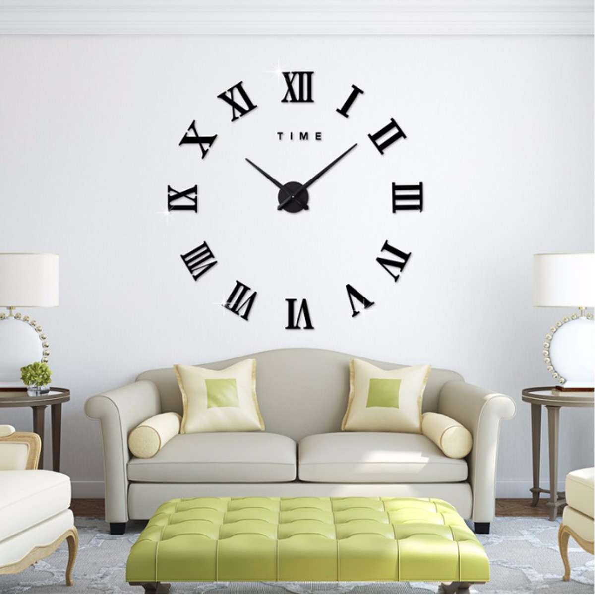 

Modern Design DIY Large Decorative 3D Wall Clock Reloj Pared Adhesivo Roman Numerals Mirror Big Clocks Stickers Watches