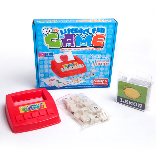 

English Alphabet Card Machine Game Teaching Aids Children's Educational Toys Learning English Words Early Education See Pictures Literacy Platter