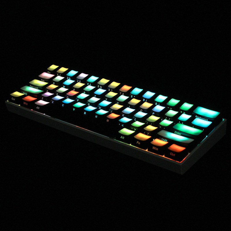 

104 Key OEM Profile Side Printed Translucent Blank Top All Light-transmitting ABS Keycaps