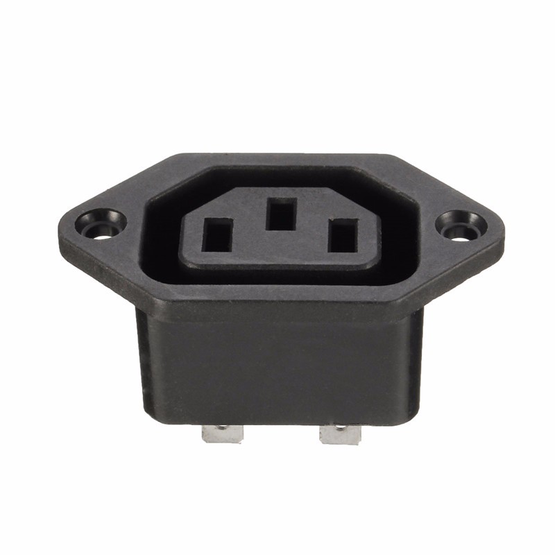 

Excellway® Chassis Female 15A/250V AC IEC C13 C14 Inline Socket Plug Adapter Mains Power Connector