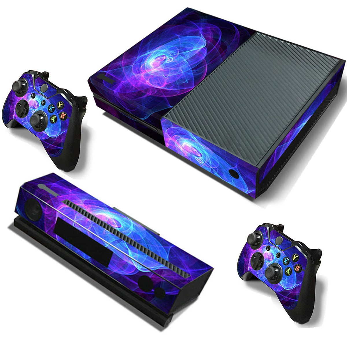 Purple Protective Vinyl Decal Skin Stickers Wrap Cover For Xbox One Game Console Game Controller Kinect 13