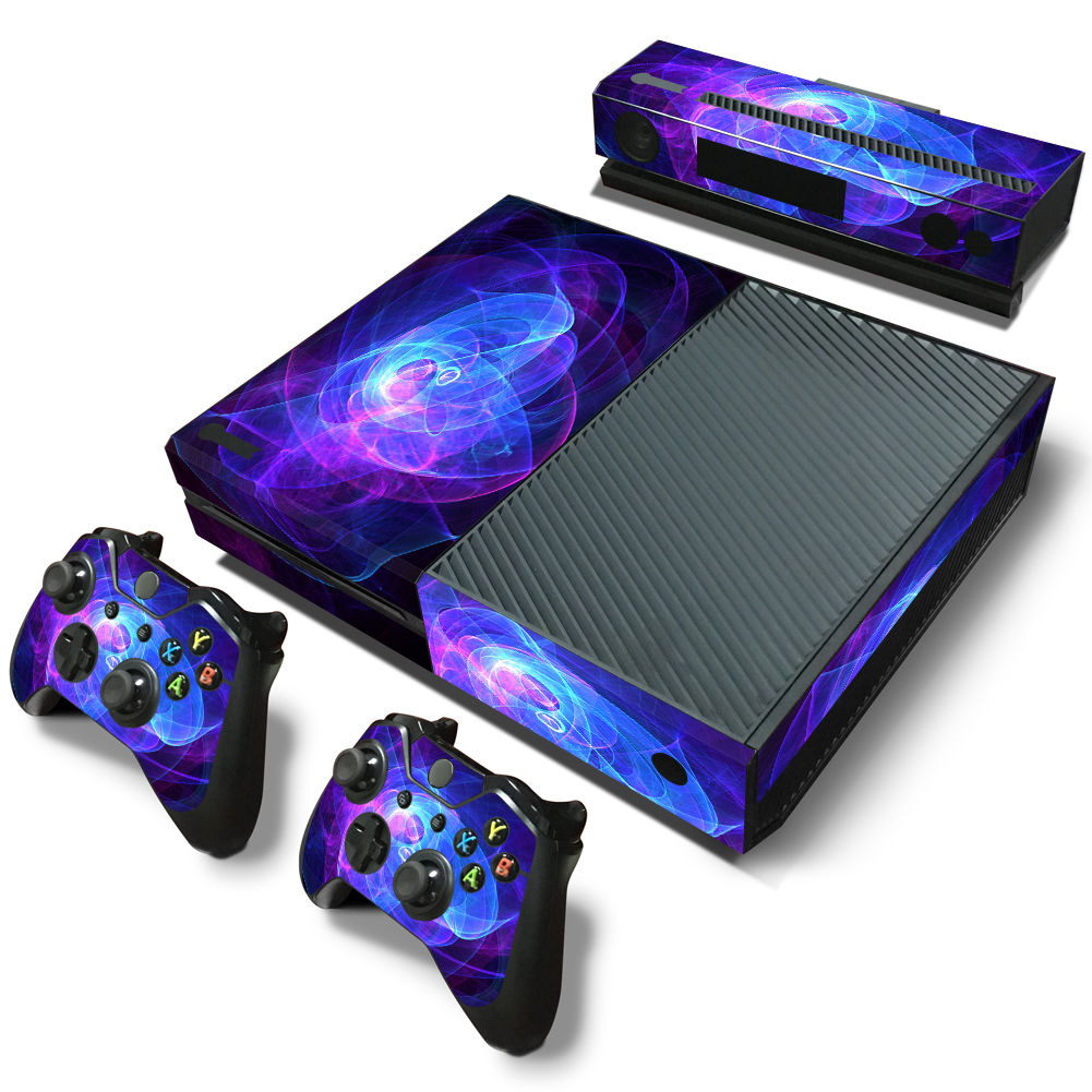 Purple Protective Vinyl Decal Skin Stickers Wrap Cover For Xbox One Game Console Game Controller Kinect 11