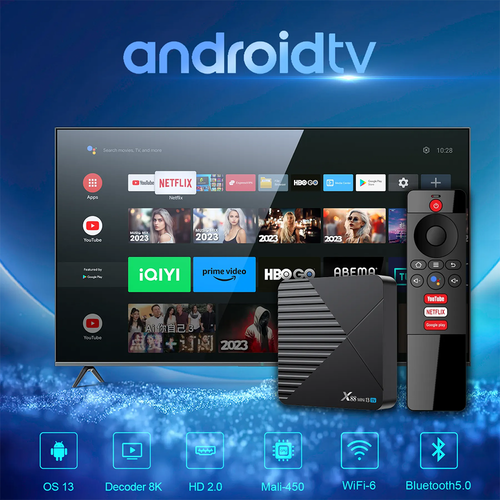 Android TV rendeszrt kapott a X88 Mini TV-Box
