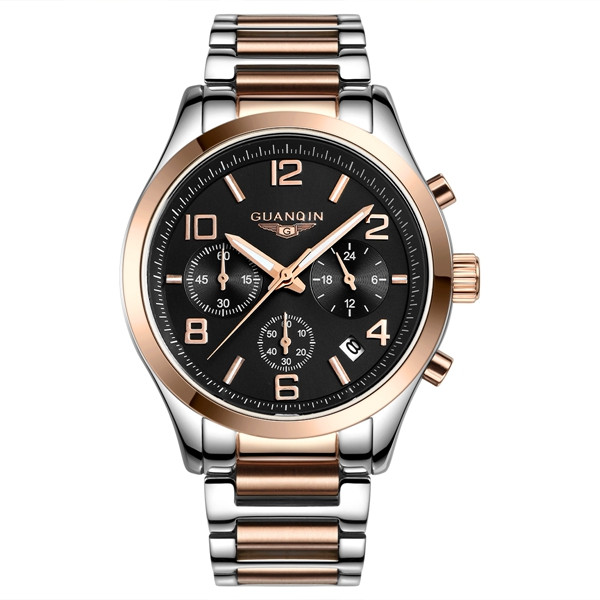 

Бренд мужские наручные часы моды стиль бизнеса 3atm водонепроницаемые кварцевые часы gs18001 GUANQIN роскошь