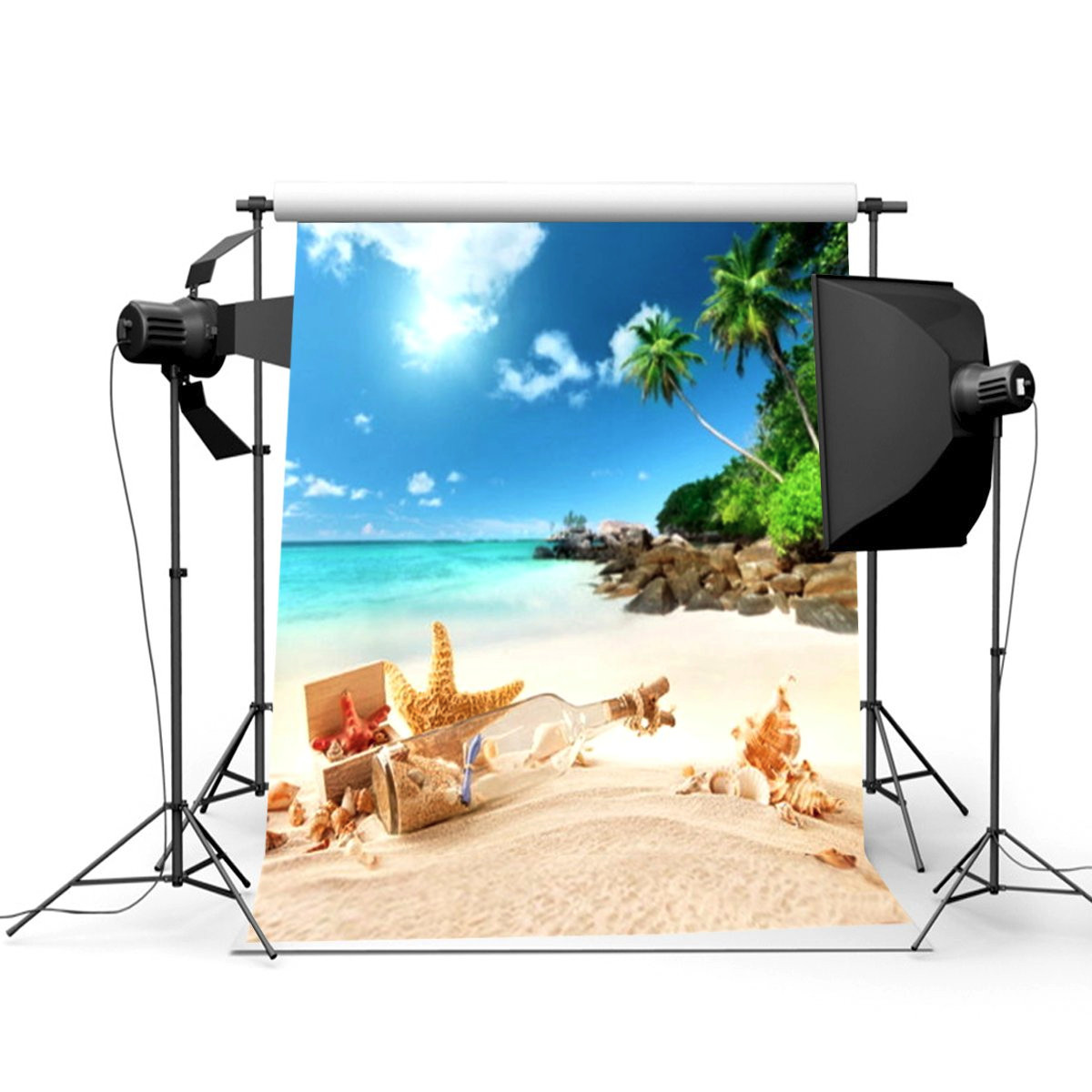 

3x5ft Summer Beach Scene Theme Photography Backdrop Photo Background Studio Prop
