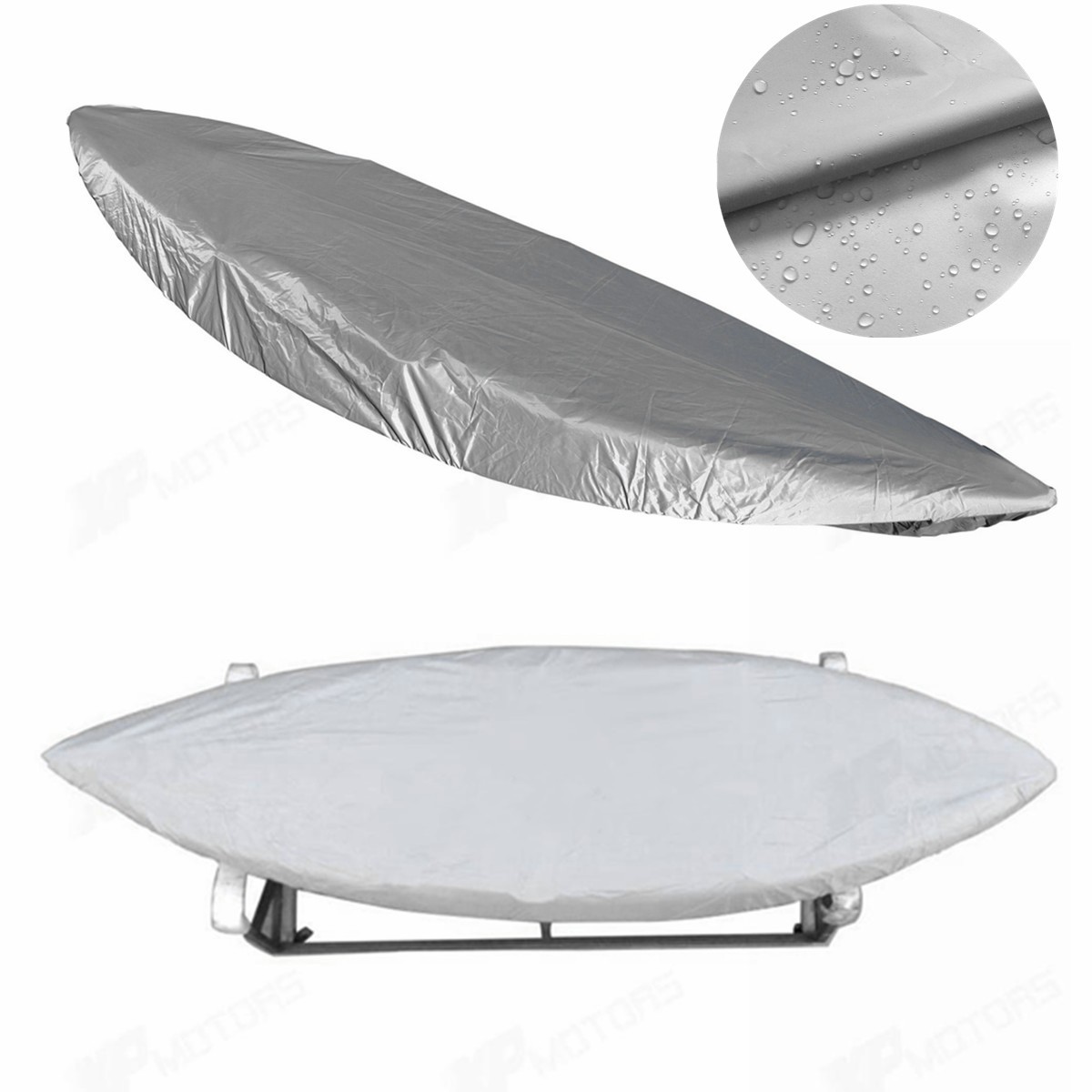 

ZANLURE Серебро Водонепроницаемы UV Защита от солнца 3.8-4.1M Kayak Лодка Крышка для хранения каноэ