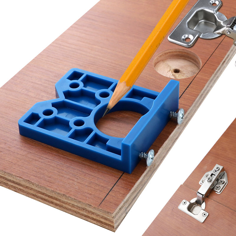 

35mm Hinge Jig ABS Plastic Hinge Installation Wood Drill Guide Hinge Hole Boring Furniture Door Cabinets Tool For Carpentry