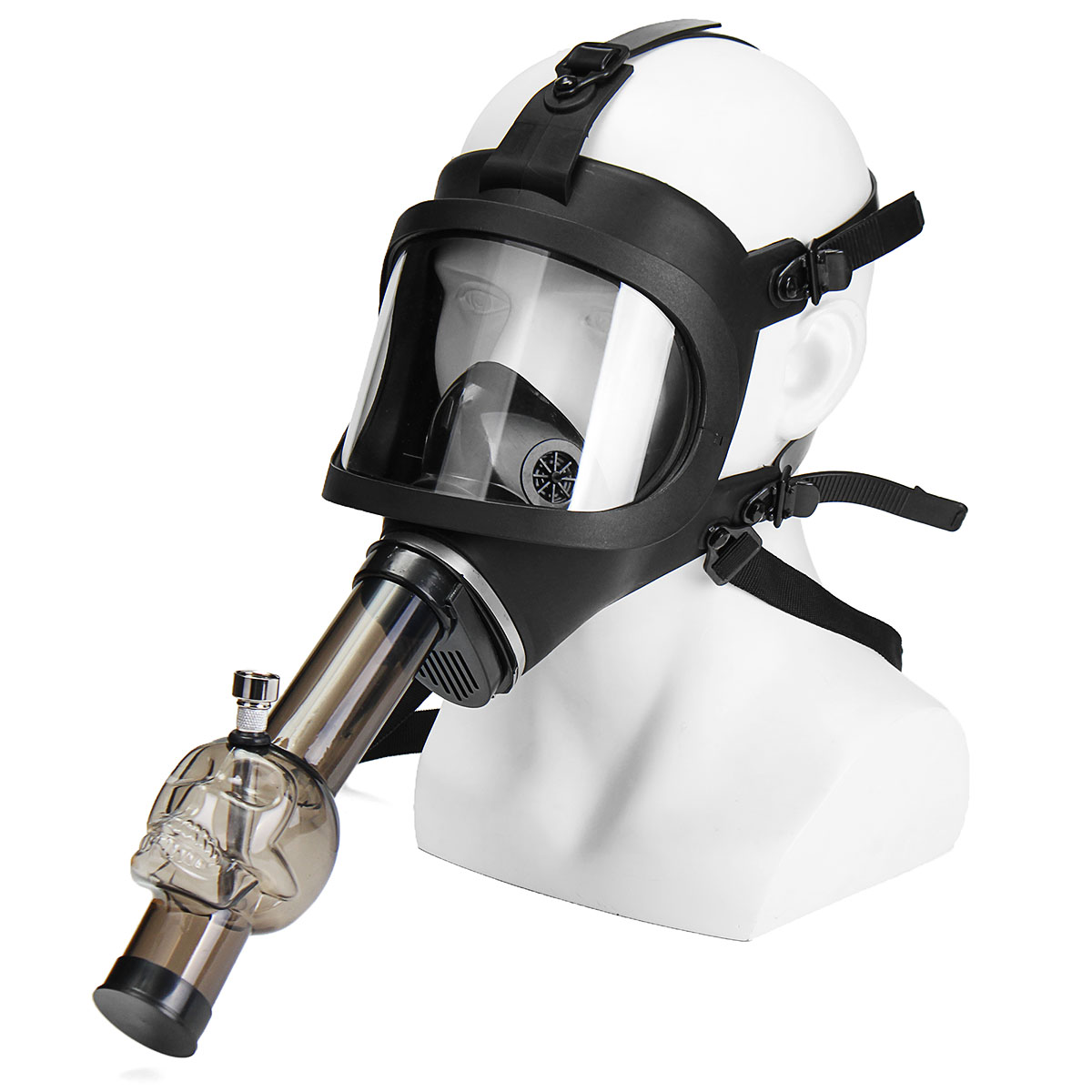 Silicone Acrylic Gas Filter Mask Water Shisha Pipe Tube 9