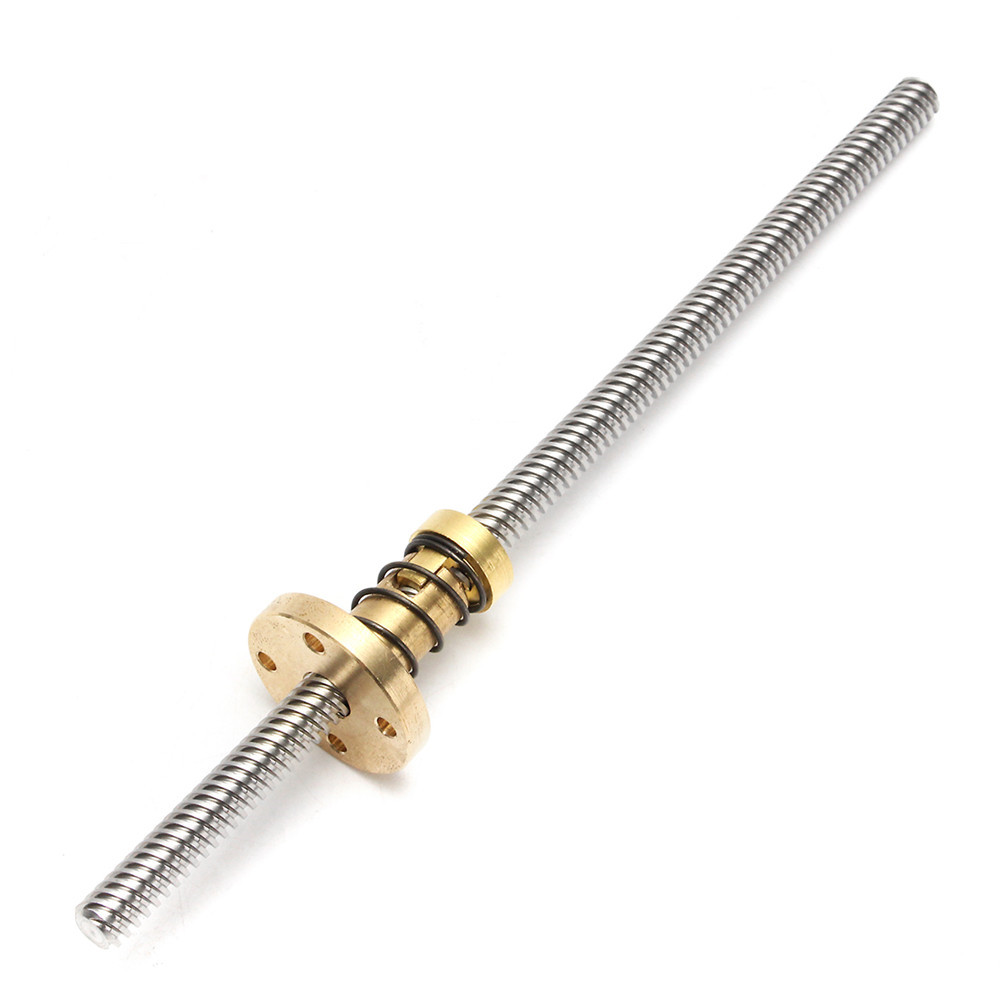3D Printer T8-200 Stainless Steel Lead Screw Set with Shaft Coupling Dia 8MM Pitch 2mm Lead 8mm Length 200mm 