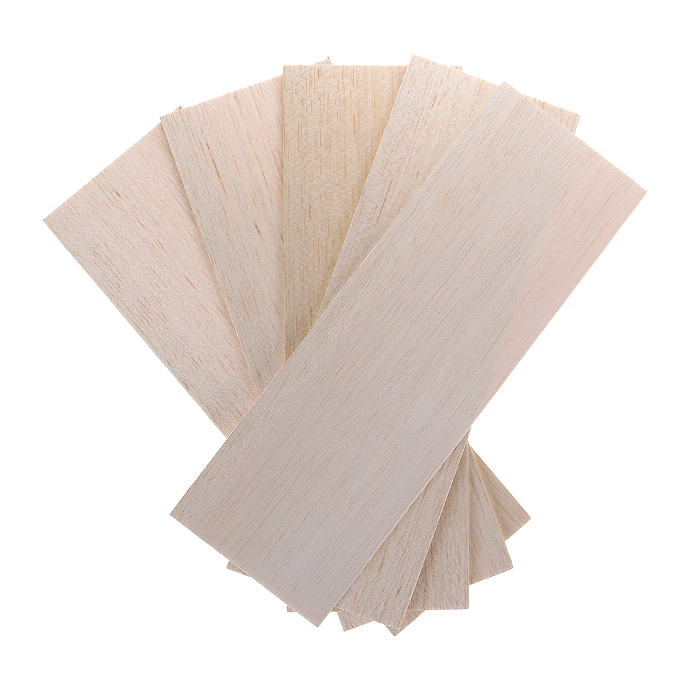 310x100mm 5Pcs Balsa Wood Sheet 7 Thickness Light Wooden Plate for DIY Airplane Boat House Ship Model 12