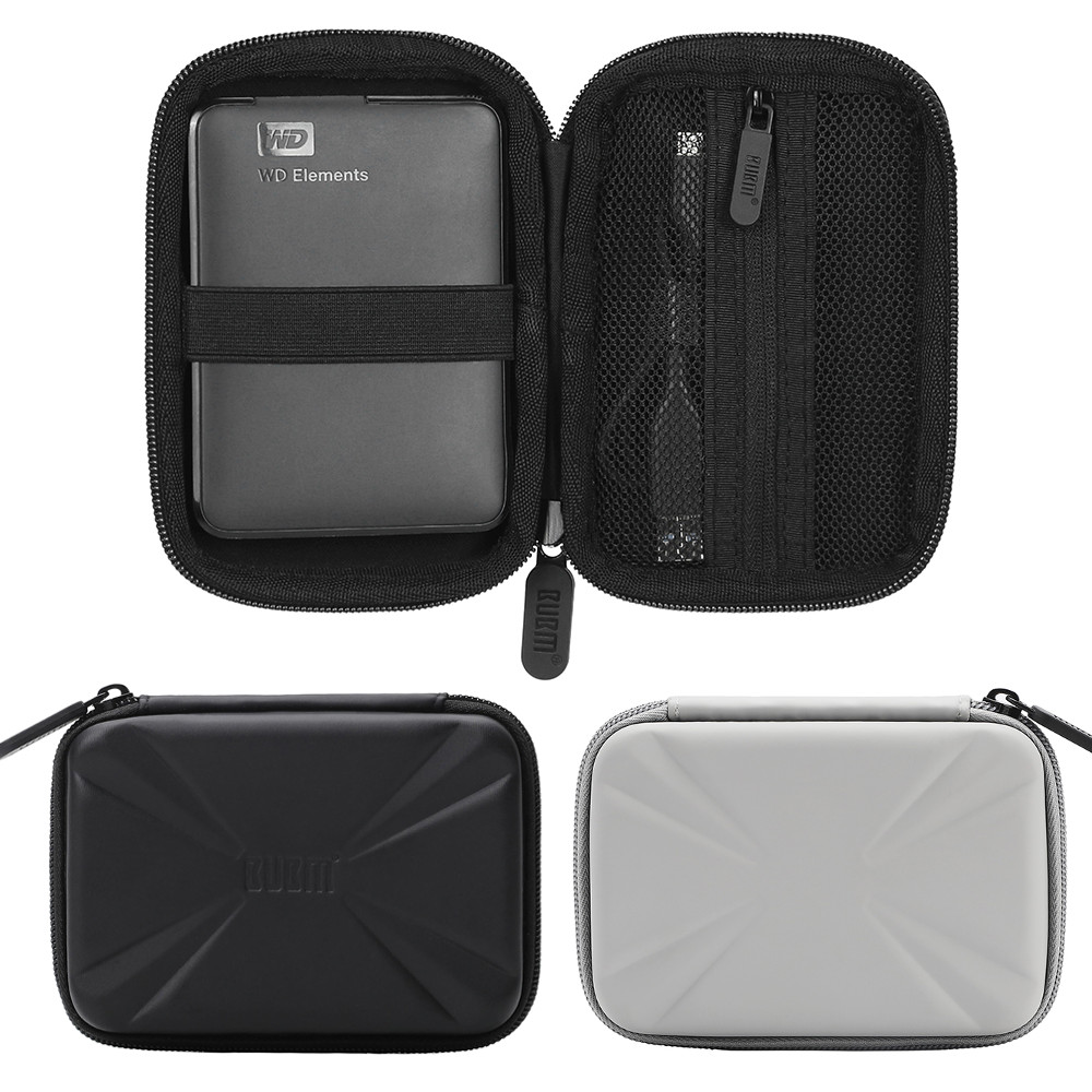 

BUBM Electronic Equipment Storage Travel Bag Carry Storage Anti-Shock Protection Case for 2.5 Inch Portable HDD Hard Disk External USB Flash Drive Cable