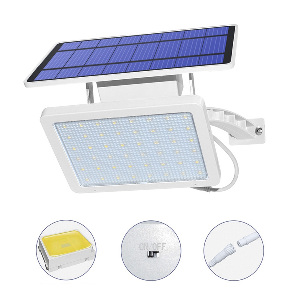 Solar Panel LED Light Sensor Wall Street Lamp Adjustable Floodlight Waterproof For Outdoor Lawn Garden 38