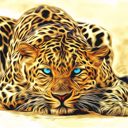 

Unframed Leopard Animals DIY Картина по номерам Акриловая картина на стенах Художественная живопись на холсте Домашний декор Уникальный подарок 40x50см