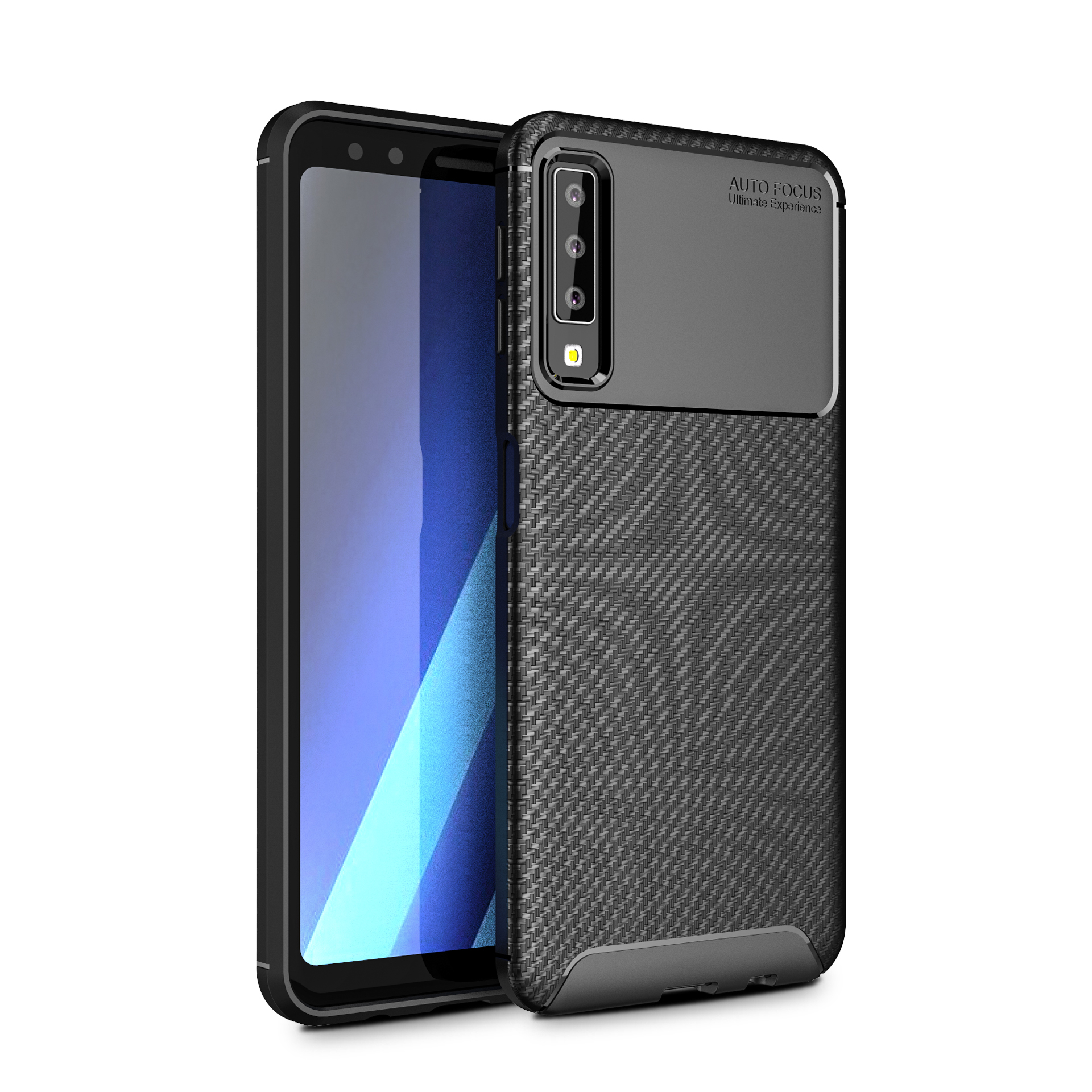 

Bakeey Protective Case For Samsung Galaxy A7 2018 Carbon Fiber Fingerprint Resistant Soft TPU Back Cover