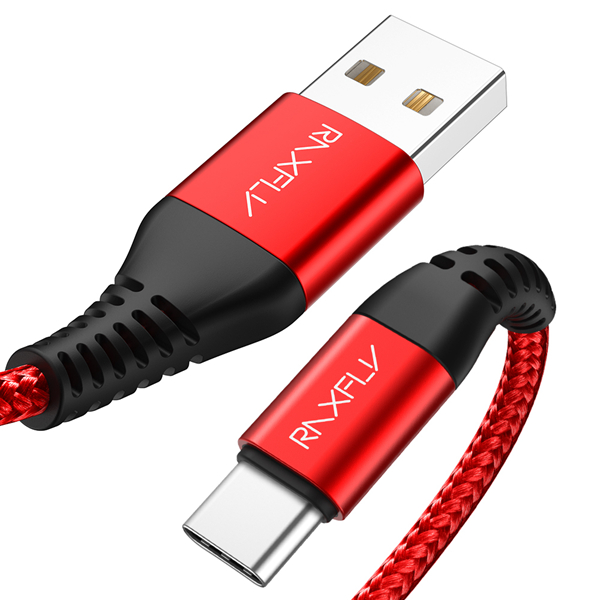 

RAXFLY Hi-Tensile 2.1A Braided Type C Fast Charging Data Cable 1M For Oneplus 5t 6 Xiaomi 6 Mi A1