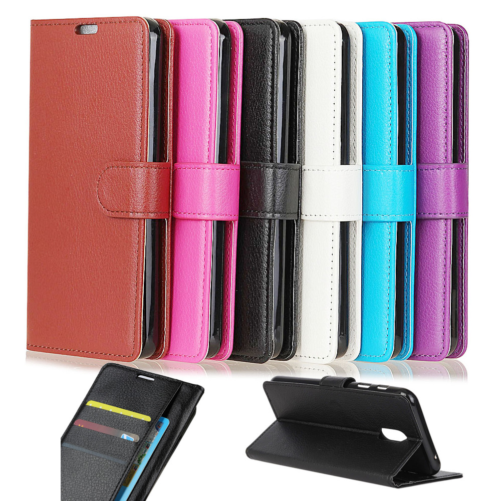 

Flip Litchi Pattern Wallet Card Slot Stand PU Leather Full Body Case For DOOGEE BL5000