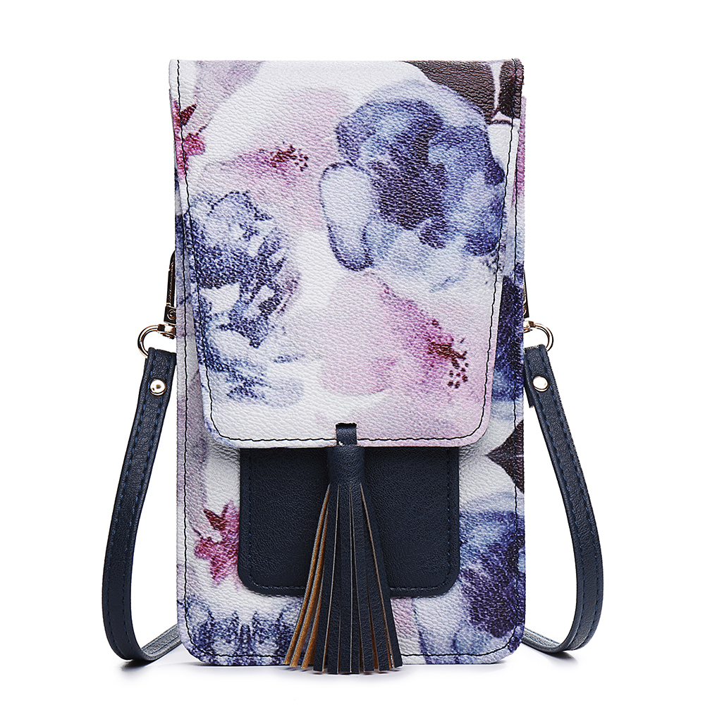 

Women Casual Multi-Color Flower National Phone Bag