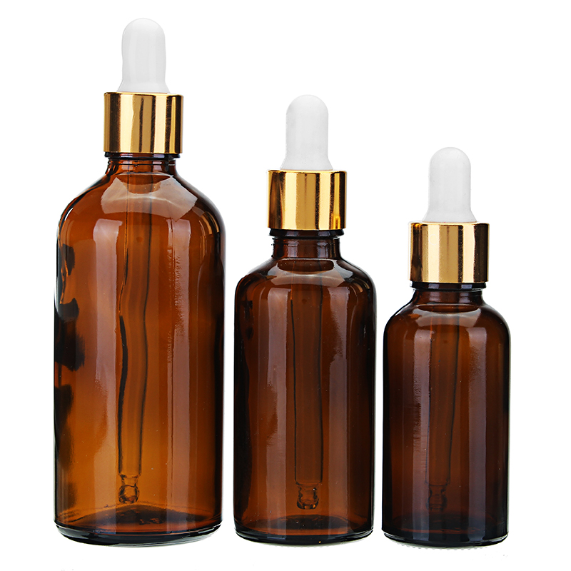 

Brown Amber Glass Bottle Glass Dropper Dropping Bottle Refillable Container 10/20/30/50/100mL