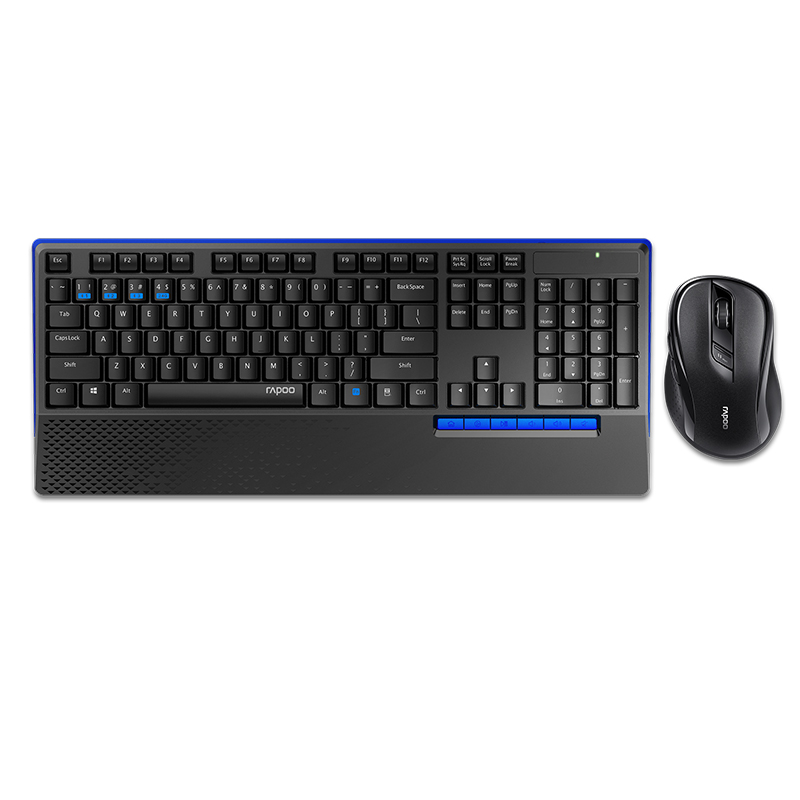 

Rapoo 8300T 2.4GHz bluetooth Wireless 108 Keys Keyboard and 1600dpi Mouse Combo Set with USB Receiver for Windows 10 / 8