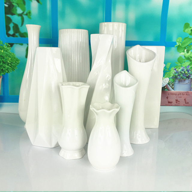 

Сухой цветок Керамический ваза украшения белый простой европейский творческий дом Soft цветочный набор костюм ремесла