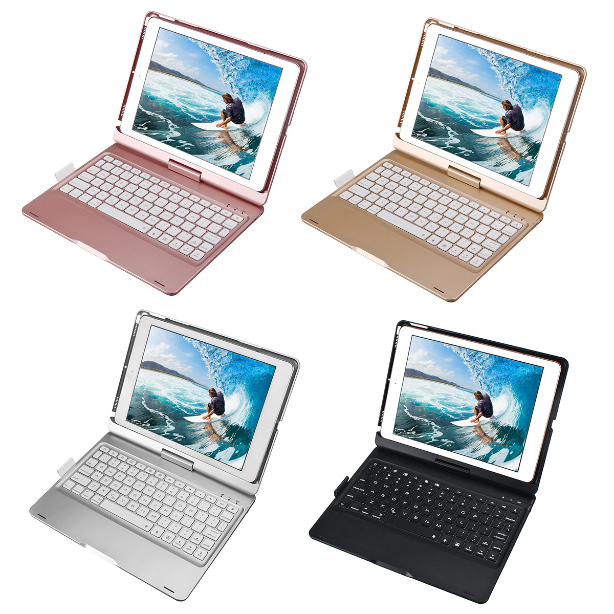 360º Rotation bluetooth Wireless Tablet Keyboard Protective Case With Pencil Holder For iPad Pro 10.5 Inch 2017/iPad Air 10.5 Inch 2019 16