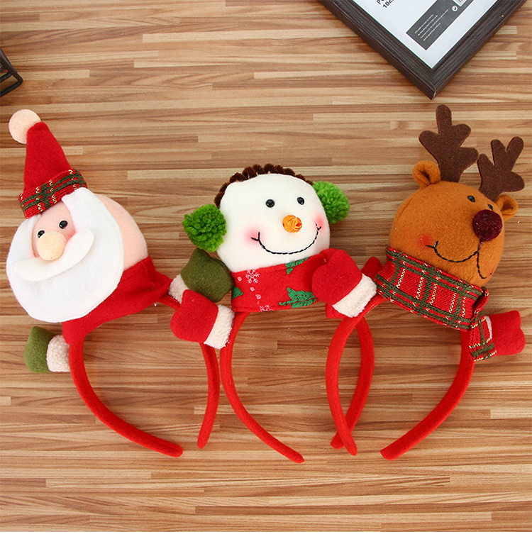 

Christmas Headband Reindeer Antlers Santa Ear Hair Hoop Christmas Party Hair Accessories Deer Hair Buckle Decoration