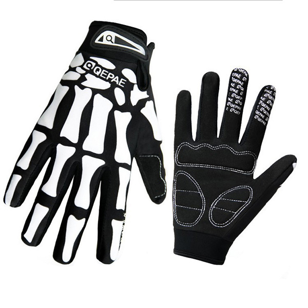 

Mens Ghost Claw Human Skeleton Motorcycle Full-finger Gloves Winter Warm Mittens