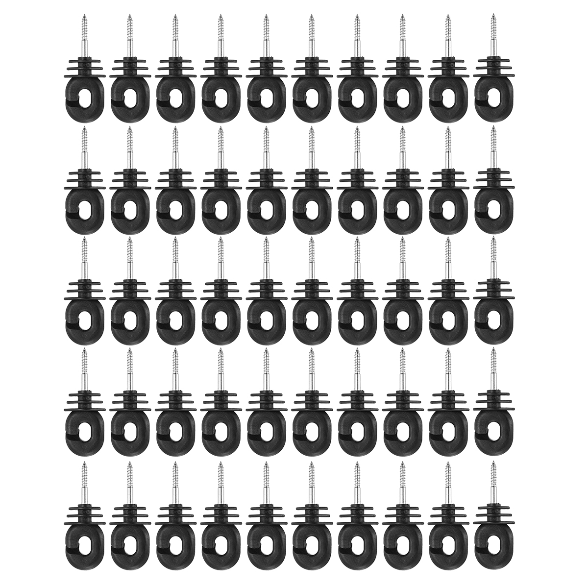 

50Pcs Pet Electronic Fence Offset Ring Insulators Fencing 4 inch Screw In Posts Wire