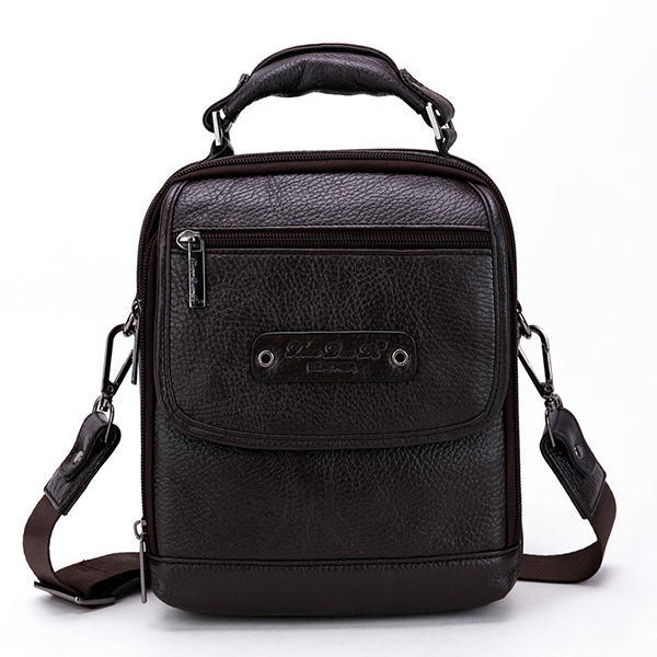 

Men Genuine Leather Minimalist Shoulder Bag Crossbody Bag Leisure Business Sling Bag